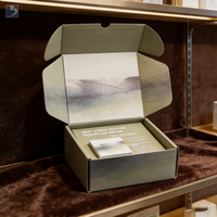 Boîtes cadeaux rigides personnalisées de luxe, faites à la main, avec logo, en carton recyclé, fermeture pliable, papier brillant