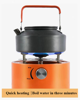 Réchaud en acier portable à double usage, design coupe-vent, alimenté au propane, 2,5 kW, cuisinière pour le camping en plein air, l'alpinisme