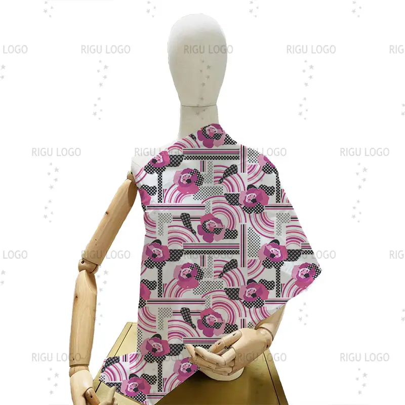 Rigu Textiel 2000 + Grote Bloempatronen Custom 95 Viscose 5 Elastaan Stof Rayon Viscose Blouse Stof Bedrukt Voorraad