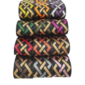 नायलॉन बद्धी के लिए राष्ट्रीय शैली बुना बद्धी बैग कंधे का पट्टा 5cm Jacquard रिबन परिधान के लिए कपड़े - Product Image 1