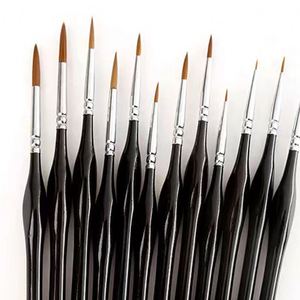 ชุดแปรงทาสีลายเมเปิ้ลสีทอง 10 ชิ้น แปรงขนาดเล็กสำหรับงานศิลปะรายละเอียดเล็กๆ - อะคริลิก สีน้ำ สีน้ำมัน - Product Image 1