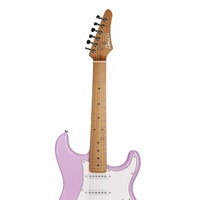 Gitar Elektrik 6 Senar dengan Leher Kayu Maple Terkarbonisasi, Finishing Poles, untuk Pemula dan Profesional, Berkualitas Tinggi