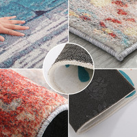 Tapis écologique imperméable antidérapant en polypropylène 100% avec envers en latex, à poils moyens et épaisseur moyenne, pour chambre et salon