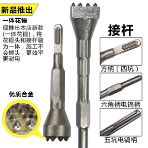 Ciseau à marteau électrique Fuxin, tête en carbure à 12 dents, pour le dégrossissage et le sciage de la pierre - Product Image 4