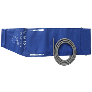 Adult ABPM Cuffs, Blue <strong>Pu</strong> <strong>Leather</strong> Material, 24-32cm Arm Circumference, Single Tube, with <strong>D</strong> Ring, Tube 3*7*1300mm - Product Image 1