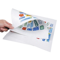 Autocollant adhésif laser, stock d'usine, imperméable, double face, imprimable, feuille PET format A4, papier autocollant pour imprimante laser