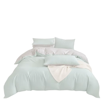 Ensemble de literie de qualité hôtelière 200TC avec motif personnalisé, housses de coussin, pour usage domestique, ensemble de housse de couette 4 pièces
