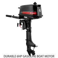 Fournisseur leader, nouveau moteur hors-bord à essence 6 HP, 2 temps, 2 cylindres, refroidi par eau, moteur marin, performances fiables, pour bateau pneumatique