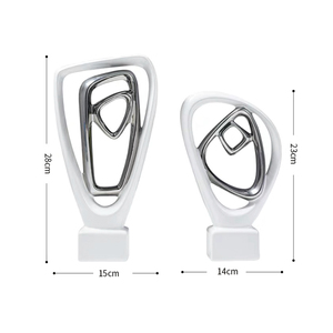 Northern Luxury <strong>Silver</strong> Plated White Handmade Modern Ceramic Porcelain <strong>Ornaments</strong> Creative Christmas Home Decor <strong>for</strong> <strong>Living</strong> <strong>Room</strong> - Product Image 6