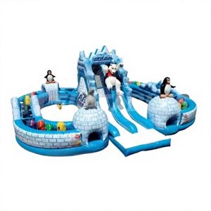 Parcours d'obstacles gonflable sur le thème de l'hiver 2025, extrême polar, location, couleur et logo personnalisés, garantie 3 ans, certifié CE pour le plaisir - Product Image 1