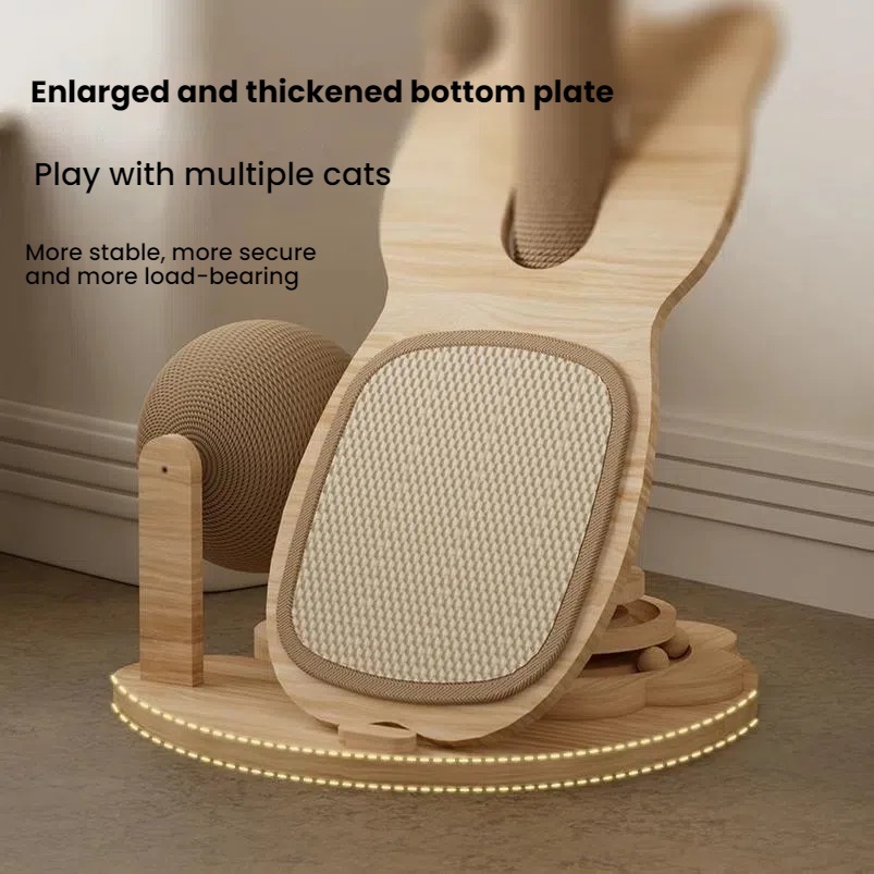 Multi-Level Cat Tree with Scratching Board & Climbing Frame – Multi-Purpose Cat Tower for Play, Exercise & Rest - View 3