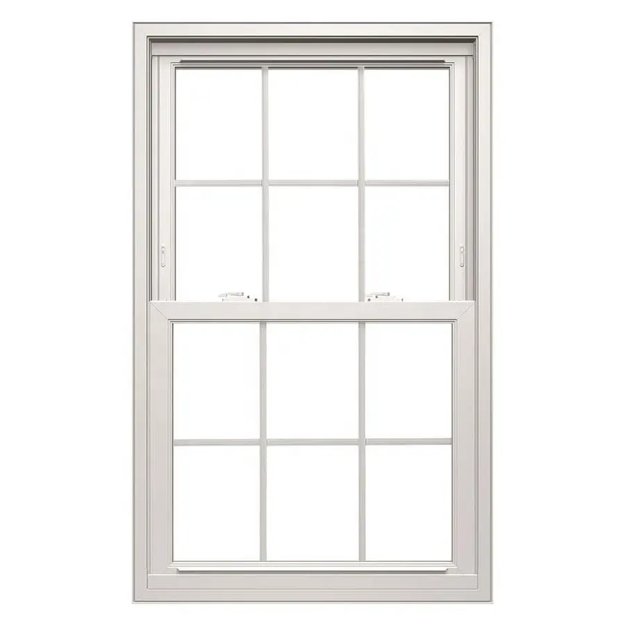 Janela de vidro branco duplo vertical, janelas de vidro francês deslizantes de alumínio
