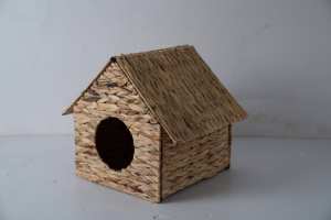 เตียงแมวยกสูงสบายเตียงนุ่มสบายสำหรับเพื่อนขนยาววิลโลว์สิ่งประดิษฐ์สำหรับแมวบ้านน้ำผักตบชวาน่ารักสำหรับสัตว์เลี้ยงเตียงนอนบ้าน - Product Image 5