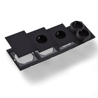 Interruptores y Enchufes de Pared WESA Ultrafinos con Botón Pulsador de 1/2/3 Vías, Enchufe Europeo de 1/2 Vía, Combinación Libre, Diseño Moderno de Lujo