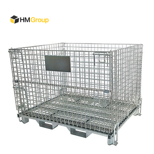 Tùy chỉnh OEM Nhà cung cấp ráp Stackable kho gấp Heavy Duty dây thép mạ kẽm lưới <span class=keywords><strong>Pallet</strong></span> cag - Product Image 5