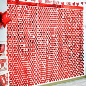 Cortina de Lluvia en Forma de Corazón para Decoración de Fiesta de San Valentín, Uso en Interiores, Fondo de Fiesta - Product Image 2