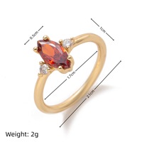 Bague MECYLIFE à haute résistance de couleur, pierre de naissance du 12ème mois, style vintage, base en cuivre plaqué or véritable 18 carats
