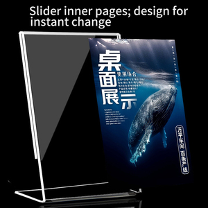 8.5x11 dấu hiệu <span class=keywords><strong>Acrylic</strong></span> chủ hai mặt rõ ràng khung nhựa Wall Mount <span class=keywords><strong>Poster</strong></span> hiển thị đứng cho thị trường đánh bóng kệ trưng bày - Product Image 4