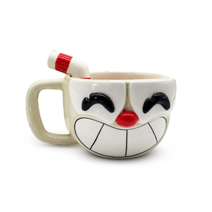 Enorme Toothy <span class=keywords><strong>Cuphead</strong></span> Smile Taza de café de cerámica Adorable diseño de dibujos animados Taza de porcelana - Product Image 4
