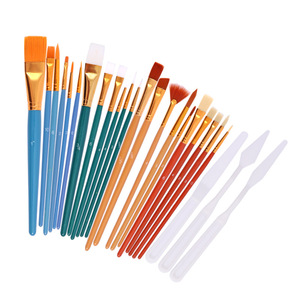Consegna Rapida Set di 25 <span class=keywords><strong>Pennelli</strong></span> <span class=keywords><strong>per</strong></span> Artisti con Setole Morbide in Nylon <span class=keywords><strong>per</strong></span> <span class=keywords><strong>Dipingere</strong></span> <span class=keywords><strong>su</strong></span> <span class=keywords><strong>Tela</strong></span>, Pannelli di Legno e Carta Texturizzata - Product Image 1