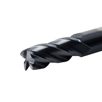 Fraise à queue plate en carbure monobloc HRC58, revêtement noir, pour routeur CNC, pour le métal