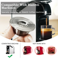 1 Pod Wareset – Capsule de café réutilisable en métal, rechargeable, en acier inoxydable, durable, pour machine Bialetti