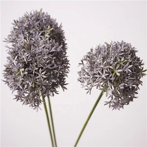 Flores Artificiales de Diente de León, Bola de Cebolla de Plástico, Flores de Allium Azules y Rosas para Decoración de Bodas y Hogar - Product Image 1