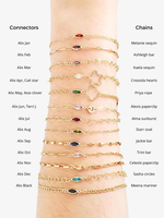 Connecteurs de bijoux permanents en forme de marquise avec pierre de naissance, breloques en acier inoxydable plaqué or 18 carats pour la fabrication de bracelets, colliers et chaînes de cheville DIY