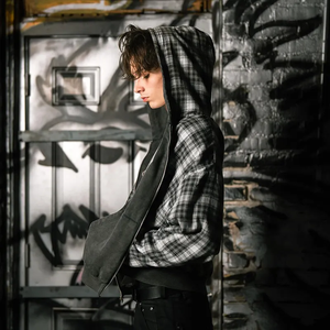 Tùy Chỉnh 500gsm 100% Cotton Pháp Terry Có Thể Đảo Ngược Zip Áo Trọng Lượng Nặng Áo Thêu Hai Mặt Của Người Đàn Ông Cổ Điển Áo - Product Image 3