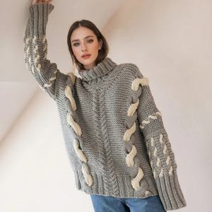 Jersey <span class=keywords><strong>de</strong></span> punto <span class=keywords><strong>de</strong></span> manga larga para mujer, suéter <span class=keywords><strong>de</strong></span> punto, suéter <span class=keywords><strong>de</strong></span> punto, prendas <span class=keywords><strong>de</strong></span> vestir exteriores, cuello alto, suéteres <span class=keywords><strong>de</strong></span> punto <span class=keywords><strong>de</strong></span> manga larga - Product Image 5