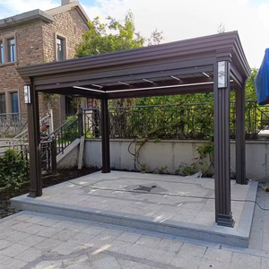 Garden <strong>Gazebo</strong> 12x12ft Aluminum <strong>Pergola</strong> Louvered Waterproof Patio Cover Canopy Outdoor Shade Wholesale <strong>China</strong> Factory OEM - Product Image 3