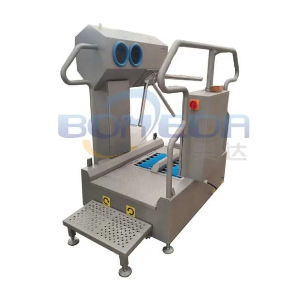 Boots cleaning station motorized boot cleaner with hand disinfection personal hygiene washing station for dairy processing field