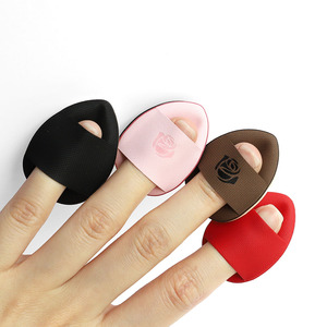 Pinkz Custom 3x4cm Mini houppette à poudre pour les doigts, éponge de <span class=keywords><strong>maquillage</strong></span> lavable, houppette pour anticernes avec étiquette privée personnalisée - Product Image 4