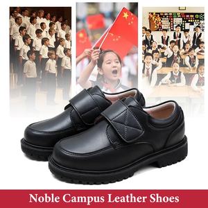 लड़कों के काले चमड़े के जूते नरम-सोल्ड ब्रिटिश प्रदर्शन स्कूल वर्दी जूते और वसंत शरद ऋतु के लिए - Product Image 5