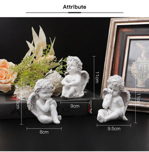 Adornos Creativos <span class=keywords><strong>de</strong></span> Cupido <span class=keywords><strong>para</strong></span> Sala <span class=keywords><strong>de</strong></span> Estar o Dormitorio, Decoración <span class=keywords><strong>de</strong></span> Estilo Europeo, Artesanía <span class=keywords><strong>de</strong></span> Resina Pintada a Mano, <span class=keywords><strong>Escultura</strong></span> <span class=keywords><strong>de</strong></span> Ángel Pequeño - Product Image 5
