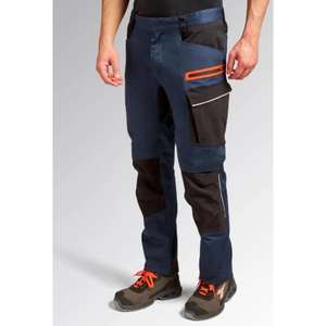 DIADORA UTILITY - 702.180800-C4725/3XL Pantalon de performance extensible en matériaux mixtes PANTALON DE TRAVAIL noir/bleu profond - Product Image 2