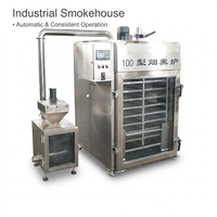 Machine à fumer les aliments industrielle automatique multifonctionnelle de haute qualité avec une capacité de 100 kg/h pour la fumée de saucisses et de poisson