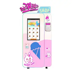 Máquina Expendedora de helados que funciona con monedas 220V 800 tazas al día máquina expendedora de helados completamente automática vertical