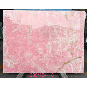 Losa de cristal rosa, mesa de comedor de ónix Rosado, tocador de baño, encimera de cocina, fondo retroiluminado, función de pared <span class=keywords><strong>e</strong></span> recepción - Product Image 1