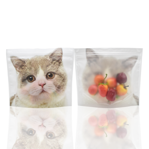 Sacs d'emballage personnalisés en Mylar transparent pour serpentins, noix, viande séchée, chocolat, fruits secs – Sachets alimentaires blancs à fond plat - Product Image 2