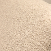 Chaise longue moderne en tissu bouclé, fauteuil d'appoint en bois, siège de détente écologique pour salon, chambre et hôtel