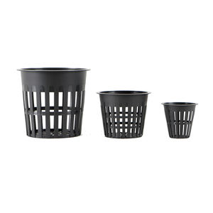 Pots en filet en plastique noir légers de 2/3/5/7 pouces pour la culture hydroponique, pots en filet pour la germination en pépinière et au <span class=keywords><strong>jardin</strong></span> - Product Image 1