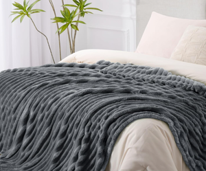 Fleece <strong>Throw</strong> Blanket for Sofa - Super King Size Fluffy Grey <strong>Throws</strong> for Sofas <strong>Extra</strong> <strong>Large</strong>, Soft Warm Blanket <strong>Throw</strong> for Couch - Product Image 4