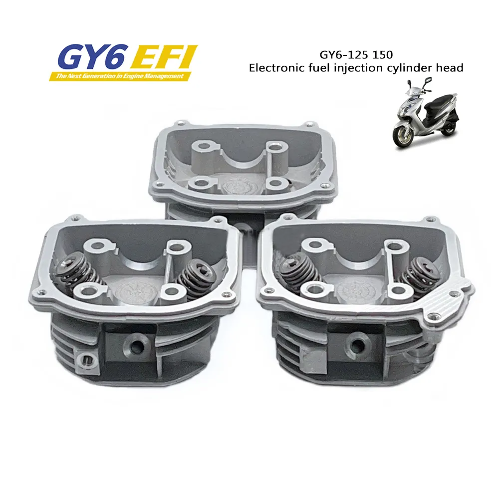 رأس اسكوتر GY6 125 150 حقن كهربائي رأس اسطوانة EFI مجموعة رأس اسطوانة حقن كهربائي