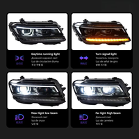 HETOP untuk Tiguan MK2 2016-2021 DRL Upgrade Lampu Depan Sein Lampu Utama Modifikasi Perakitan Sein Aksesoris Mobil untuk VW