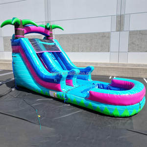 Toboggan gonflable bleu et violet GMY Inflatables, nouvelle tendance <span class=keywords><strong>pour</strong></span> la <span class=keywords><strong>location</strong></span> de fêtes, toboggan aquatique gonflable <span class=keywords><strong>avec</strong></span> <span class=keywords><strong>piscine</strong></span> - Product Image 3