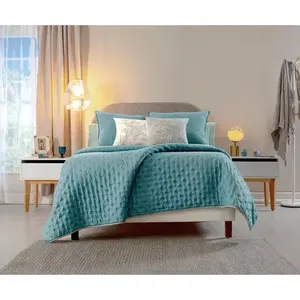 Edredón Acolchado KIORLIA'S 180x235 cm Azul Claro Poliéster para Todas las Temporadas - Product Image 4