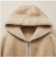 Manteau en laine 100% pour femmes, mi-mollet, beige, à capuche, fermeture éclair, décontracté, chaud, long, style blazer, automne-hiver