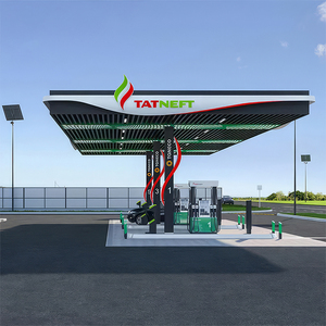 Toldo de gasolinera de lujo personalizado diseños de gasolinera de acero inoxidable letrero de pilón - Product Image 6