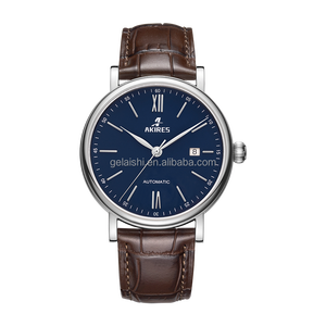 Custom AKIRES minimalisti da uomo movimento automatico orologi da polso meccanici impermeabili vetro zaffiro analogico 50M pelle Business - Product Image 6